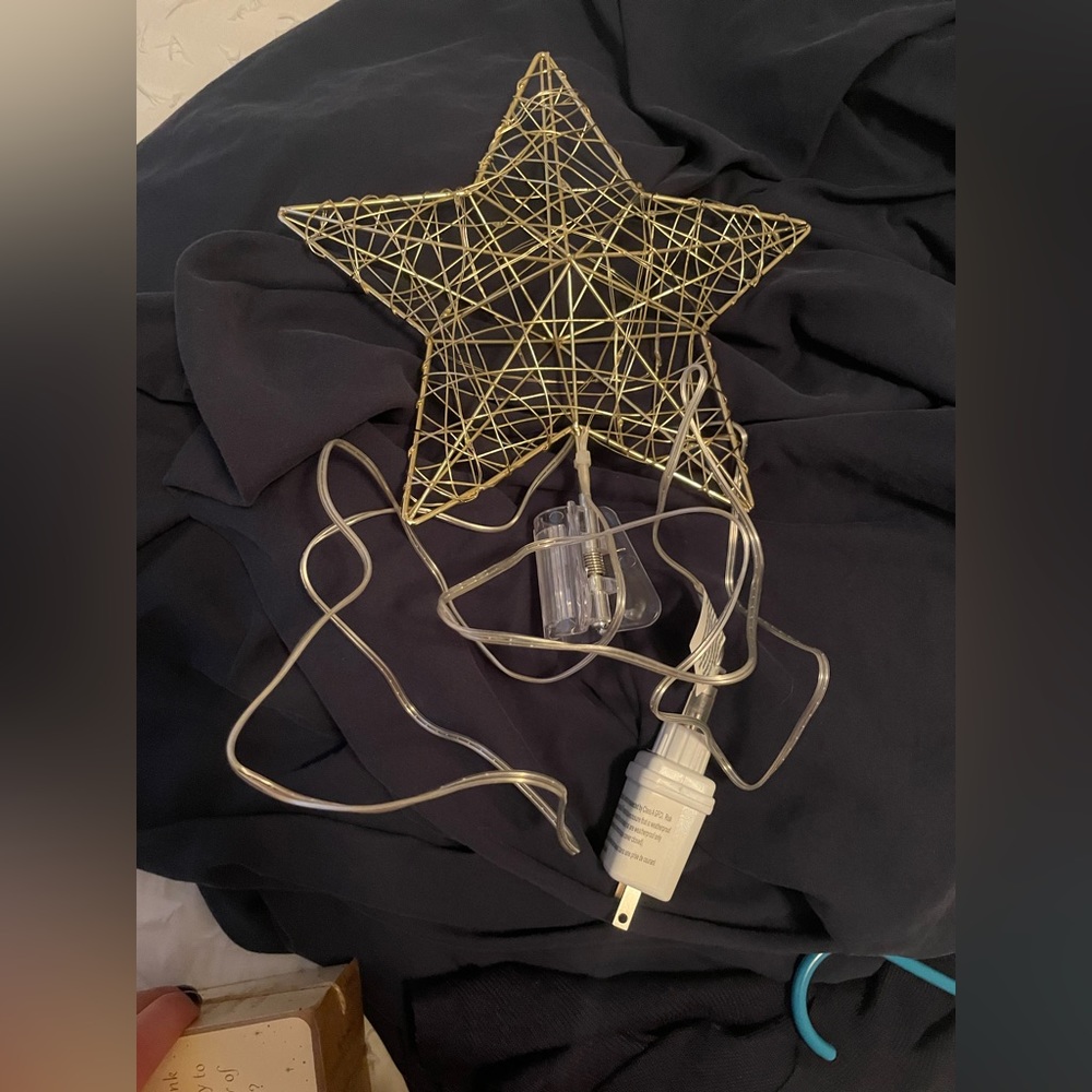 Star Christmas Tree Topper with Clip